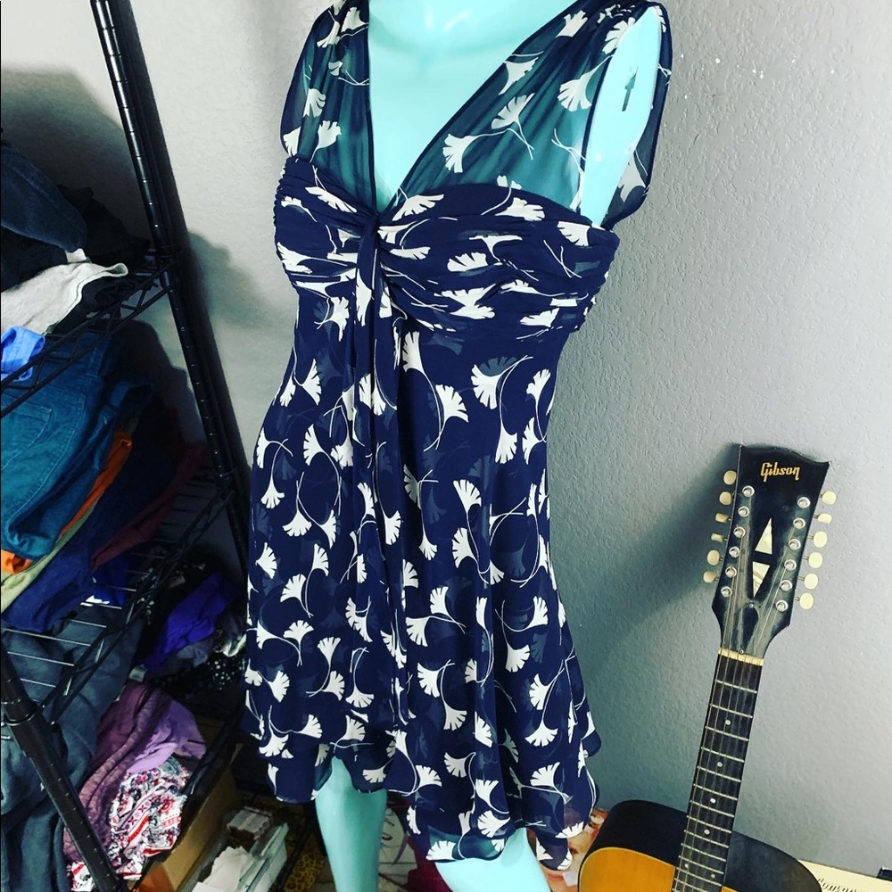 NEW Donna Ricco SILK Retro style floral dress 6P